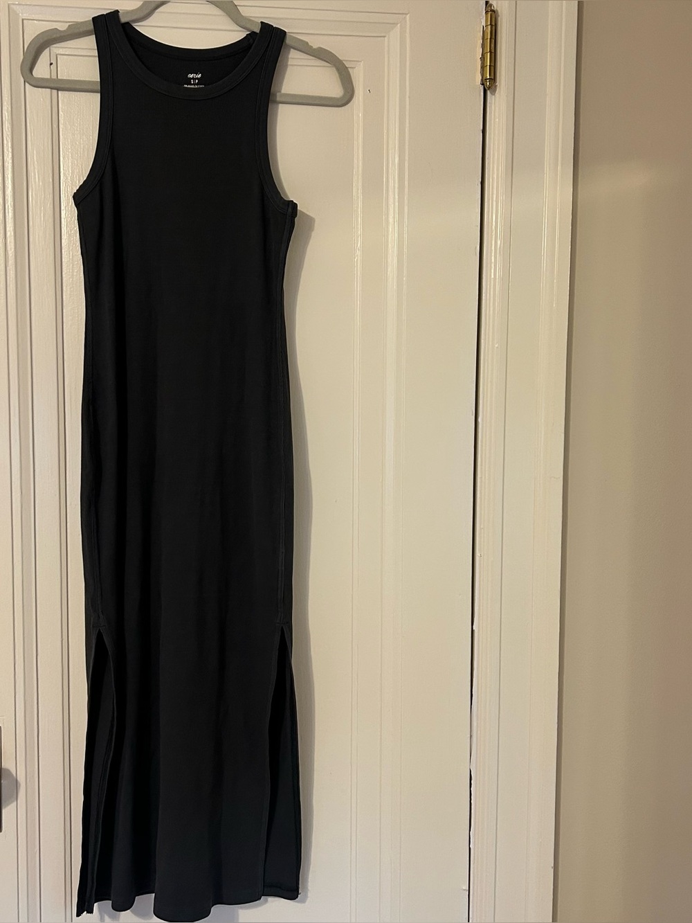 Aerie Sleeveless Ribbed Tank Dress - Charcoal size small